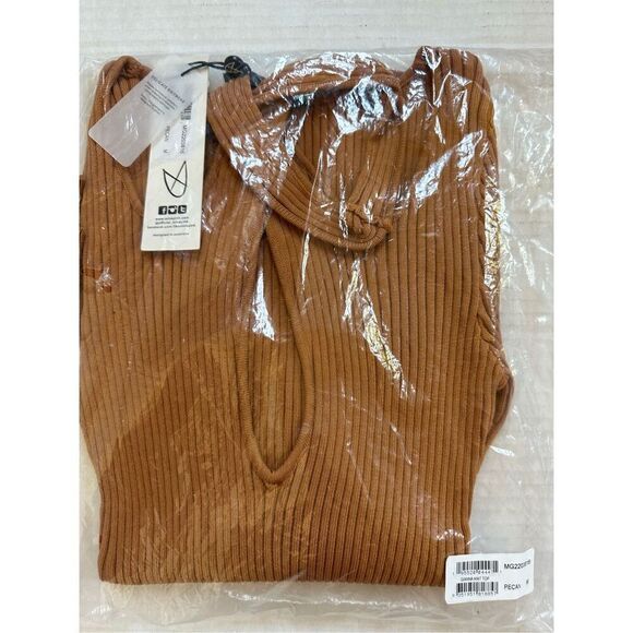 Size M Mink Pink Gianna Knit Top in Pecan - Picture 3 of 4